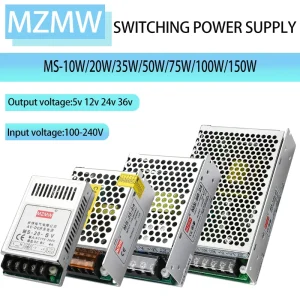 Alimentation de commutation 10W 20W 35W 50W 75W 100W 150W MS-100-12 150 75 AC-DC 5V 12V 24V 36V 48V, SMPS industriels