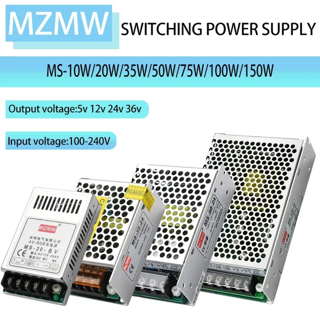 Alimentation de commutation 10W 20W 35W 50W 75W 100W…
