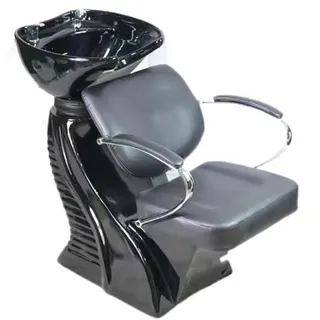 Chaise Shampooing Tête Bac Céramique Vasque Noire Similicuir Rembourré…