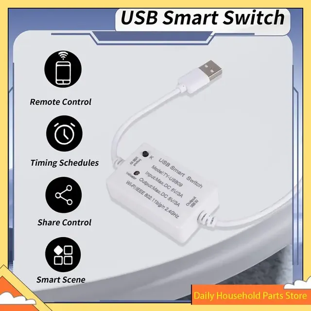 1 pièces Tuya USB commutateur intelligent minuterie de… – vue 5
