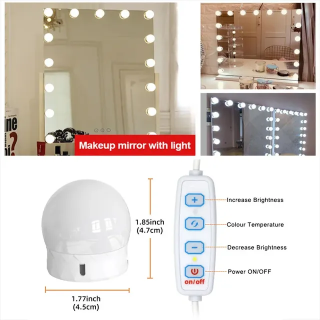 Ampoules LED détachables pour miroir de maquillage… – vue 5