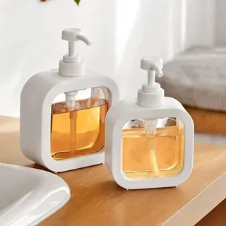 1pc Portable Hand Sanitizer Dispenser Bottle - Clear Plastic Press…