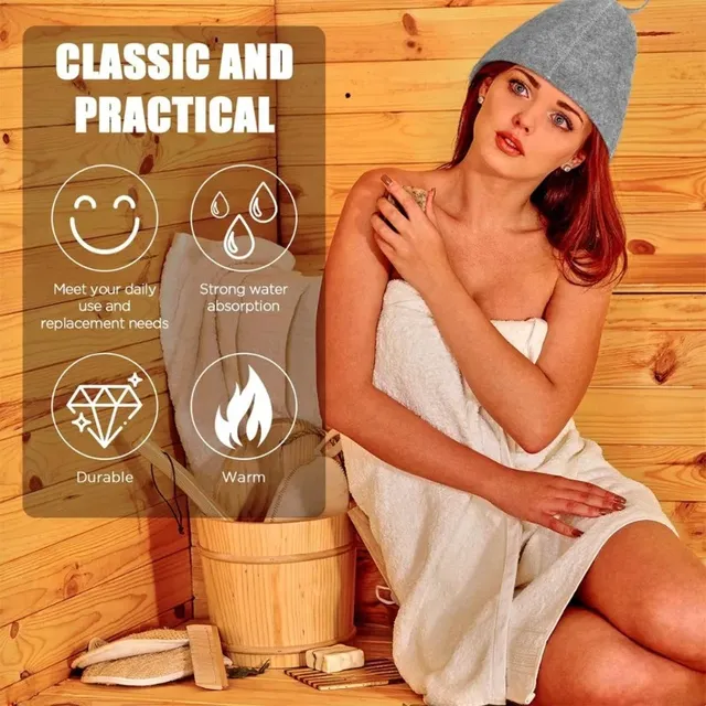 Chapeau de Sauna en laine pour hommes et femmes – vue 3