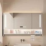 Armoire à miroir de salle de bain moderne, meubles de maison, rangement mural Anti-buée, meuble d&rsquo;évier intégré avec rétro-éclairage K
