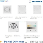 Skydance 0-10V 1-10V interrupteur à distance mural panneau tactile à gradation rotative AC100-240V contrôleur de variateur CCT couleur unique T18 T18-1 T18-2