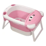 Baignoire Portable pliée pour enfants, peut s&rsquo;asseoir et s&rsquo;allonger, bassin pliant, grand anneau de bassin de bain épais, baril de salle de bains en polytempérature