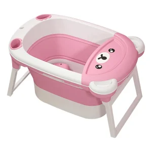 Baignoire Portable pliée pour enfants, peut s’asseoir et s’allonger, bassin pliant, grand anneau de bassin de bain épais, baril de salle de bains en polytempérature Baignoire Portable pliée pour enfants, peut s’asseoir et s’allonger, bassin pliant, grand anneau de bassin de bain épais, baril de salle de bains en polytempérature