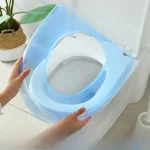 Siège de toilette en plastique, housse de siège de séparation étanche domestique, couvercle de toilette épais, tabouret, coussin, siège de toilette