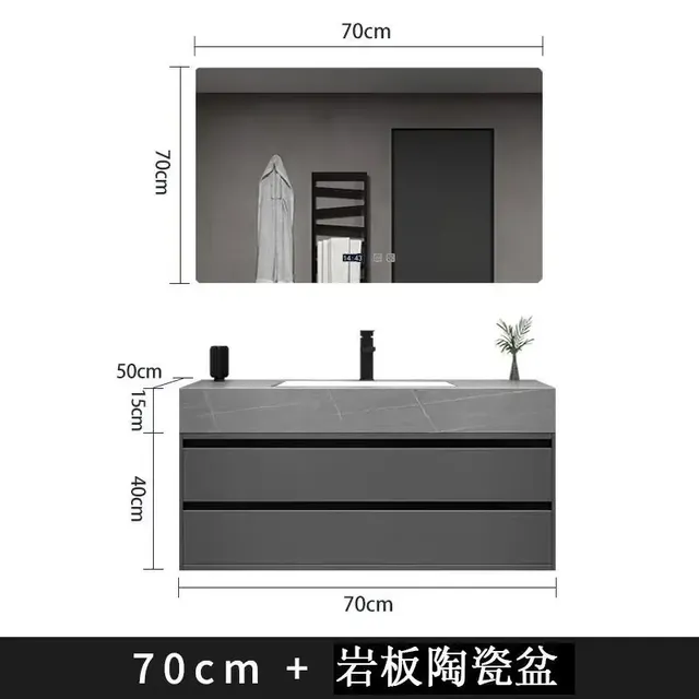 Armoire de salle de bain grise – vue 6