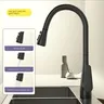 Mitigeur cuisine acier inoxydable bec cygne haut noir… – vue 2