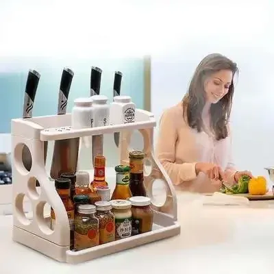 Étagère de sol de cuisine à double couche – vue 4