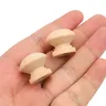 Lot dix boutons meuble bois naturel nonverni rond bombé… – vue 4