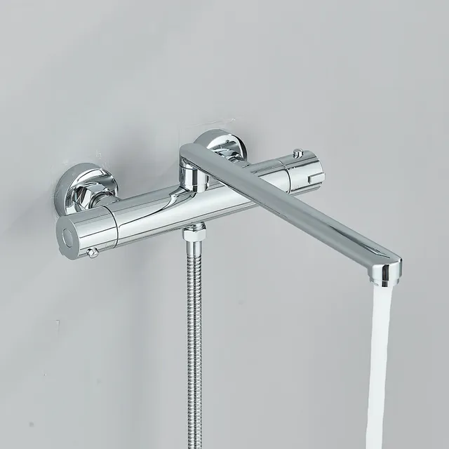 Mitigeur thermostatique mural baignoire douche laiton… – vue 2