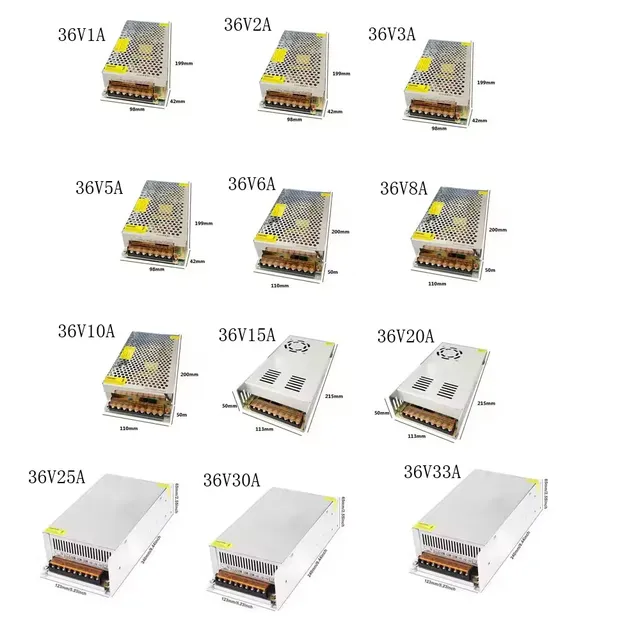 Alimentation électrique 5V 12V 24V 36V SMPS 5 12 24 36 V… – vue 5