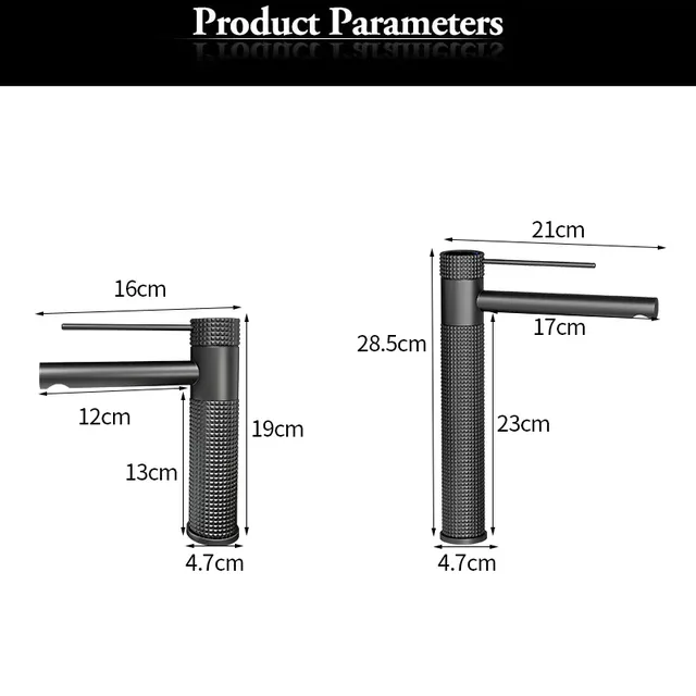 Robinet de lavabo noir – vue 6