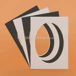 Tapis Photo à ouverture ovale 5/6/7/8/10/16 pouces A4, Surface texturée blanc/noir, cadre Photo en carton, pas de dessin animé, 12 pièces/lot