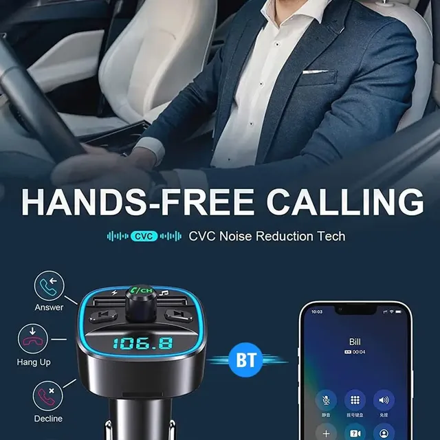 Transmetteur FM à charge rapide Bluetooth 5.0 pour… – vue 5