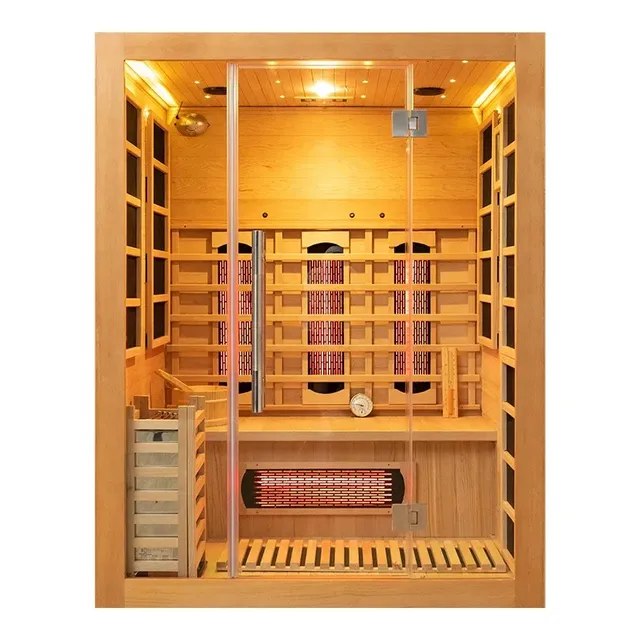 Salle de sauna spa intérieure de luxe moderne – vue 2