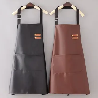 Tablier en cuir PU imperméable et résistant à l'huile
