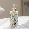 Distributeur savon céramique blanc pompe dorée motif… – vue 4