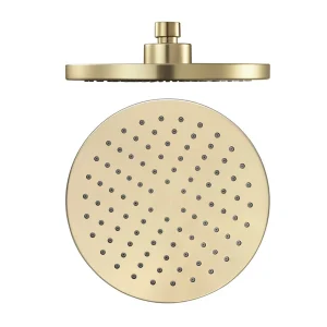 Pommeau de douche haute pression G1/2, 8 pouces, réglable, poli, or brossé, Spray de pluie, salle de bain, pomme de douche pour bain