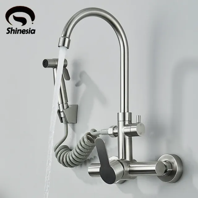 Shinesia robinet d'évier de cuisine en Nickel brossé – vue 2