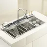Cascade grand évier de cuisine en acier inoxydable à… – vue 1