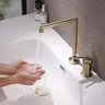 Robinet de salle de bains en laiton brossé doré – vue 2