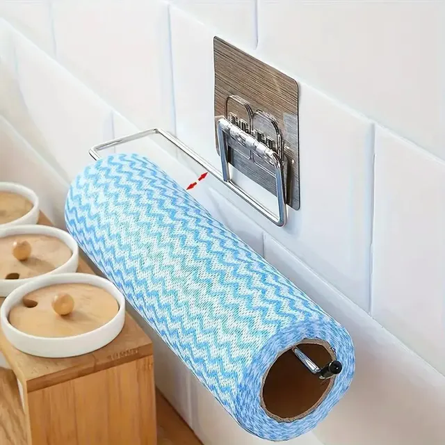 Porte-papier hygiénique adhésif pour salle de bain – vue 2