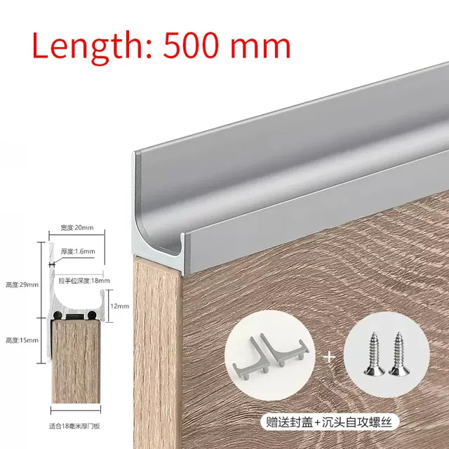 Boutons d'armoire en forme de L – vue 3
