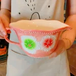 Bol à mélanger en céramique, joli grand bol à œufs domestique, bouche de drainage et bassin, bol de cuisson, ustensiles de cuisine, ustensiles de cuisson