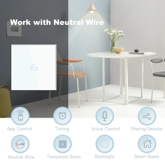 BSEED-Joli Mural Tactile Wifi Intelligent à 2 Voies – vue 3