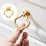 Bouton d&rsquo;armoire vintage moderne en alliage de zinc brossé, 2/4/6 pièces, poignées métalliques élégantes pour cuisines, armoires et tiroirs d&rsquo;armoires