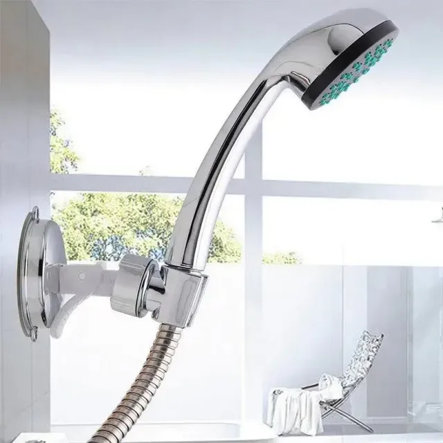 Support pommeau douche ventouse réglable mural chromé… – vue 2