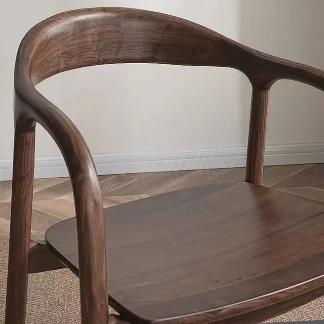 Chaises de table à manger en bois massif – vue 4