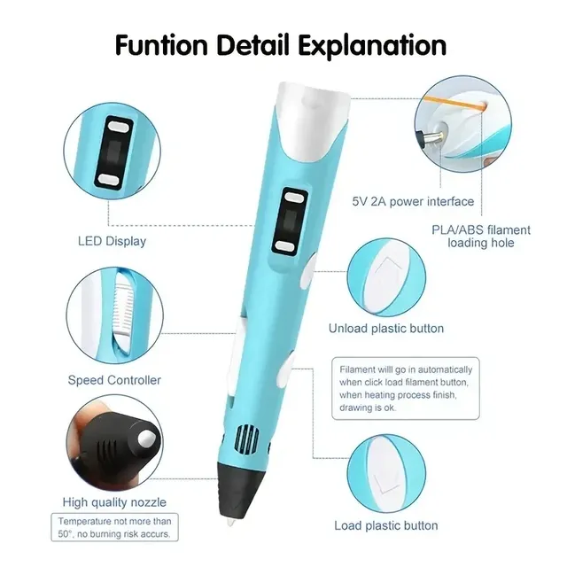 CamSolomon-Stylo d'impression 3D pour enfants – vue 2