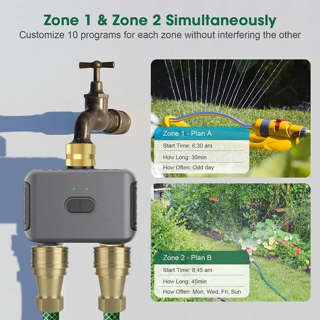 Minuterie d'eau de jardin à 2 sorties – vue 4