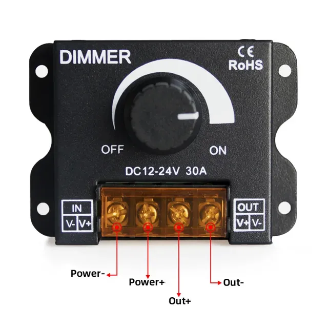 Variateur DC 12V 24V LED variateur 8A Plast 30A 360W… – vue 5
