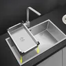 Évier cuisine acier inoxydable 304 brossé encastrable… – vue 2