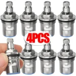 1/4 pièces cartouches de robinet remplacement en acier inoxydable vannes de robinet ménage vanne à Angle unique cuisine salle de bains robinet accessoires