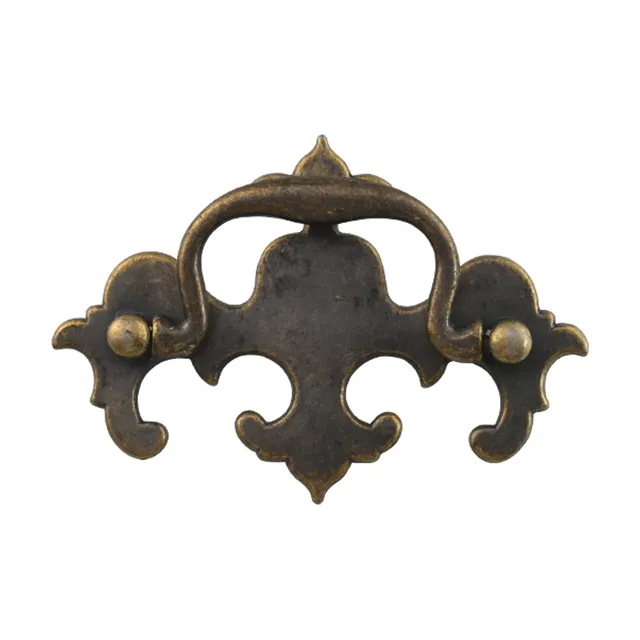 Poignée armoire tiroir laiton vieilli antique baroque… – vue 5