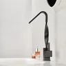 Robinet de cuisine de lavabo de salle de bains noir – vue 3