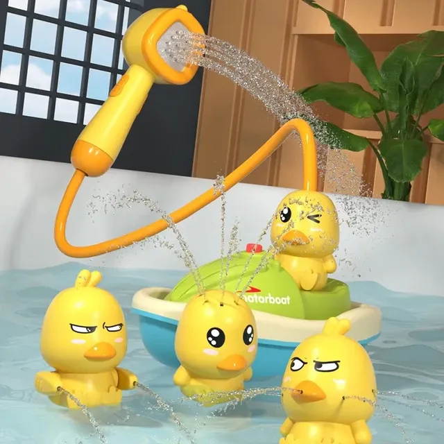 Jouet de bateau de baignoire en forme de canard mignon…