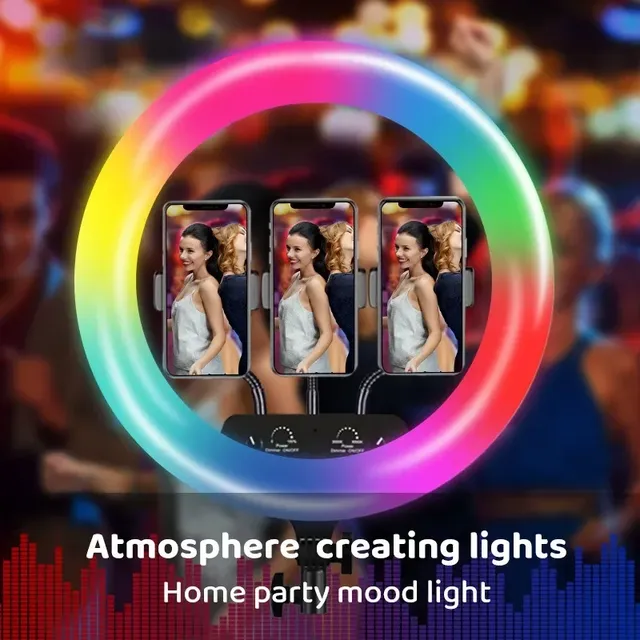 Anneau lumineux LED RVB avec télécommande – vue 6