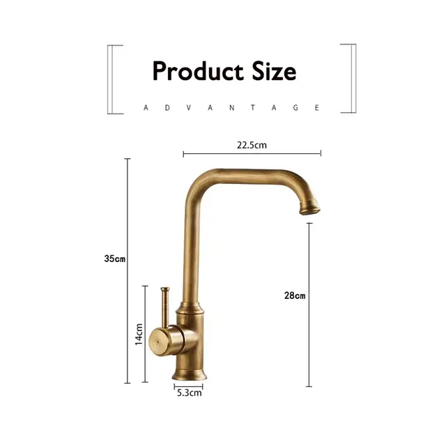 Mitigeur cuisine monocommande bronze antique laiton… – vue 5