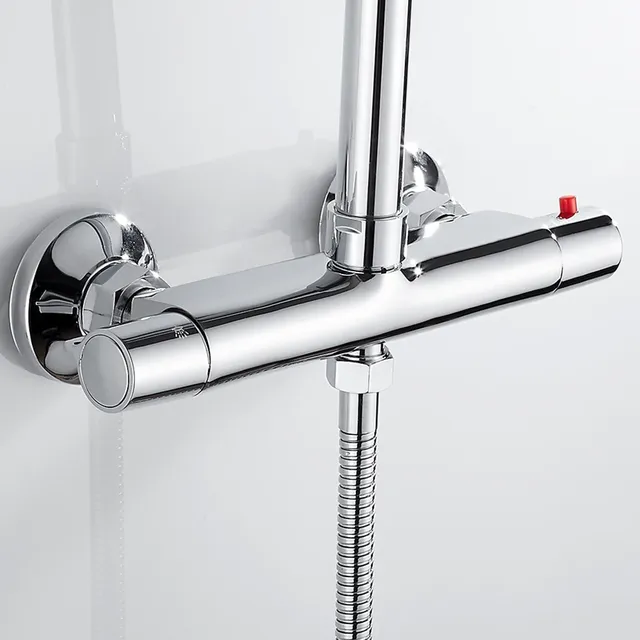 Mitigeur thermostatique douche mural laiton chromé… – vue 3