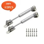 Charnière hydraulique pour placard de cuisine, 1/2 pièces, entretoises à gaz pour porte élévatrice d&rsquo;armoire, 100N/10KG, Support de couvercle à ressort à gaz, accessoires à gaz, amortisseurs