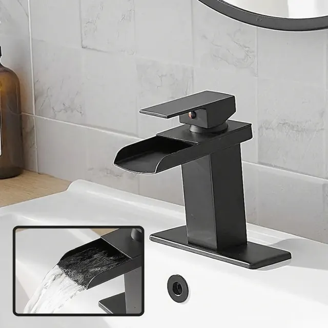 Robinet de lavabo cascade à noyau de cuivre – vue 2