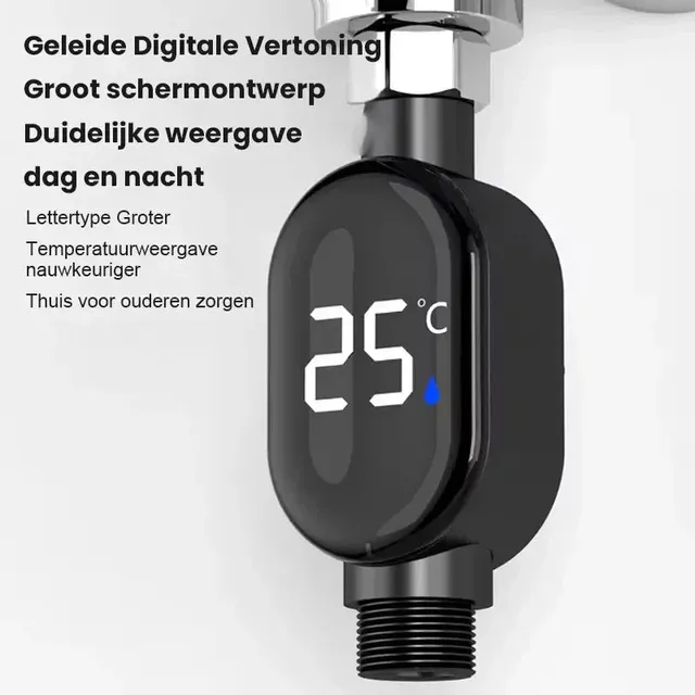 Thermomètre de douche d'eau domestique avec affichage… – vue 3