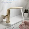 Mitigeur Lavabo Monocommande Monotrou Laiton Or Brossé… – vue 2